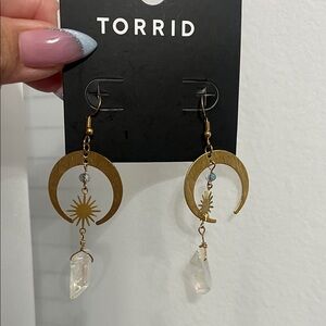 Torrid Gold and Cream Sunburst Earrings